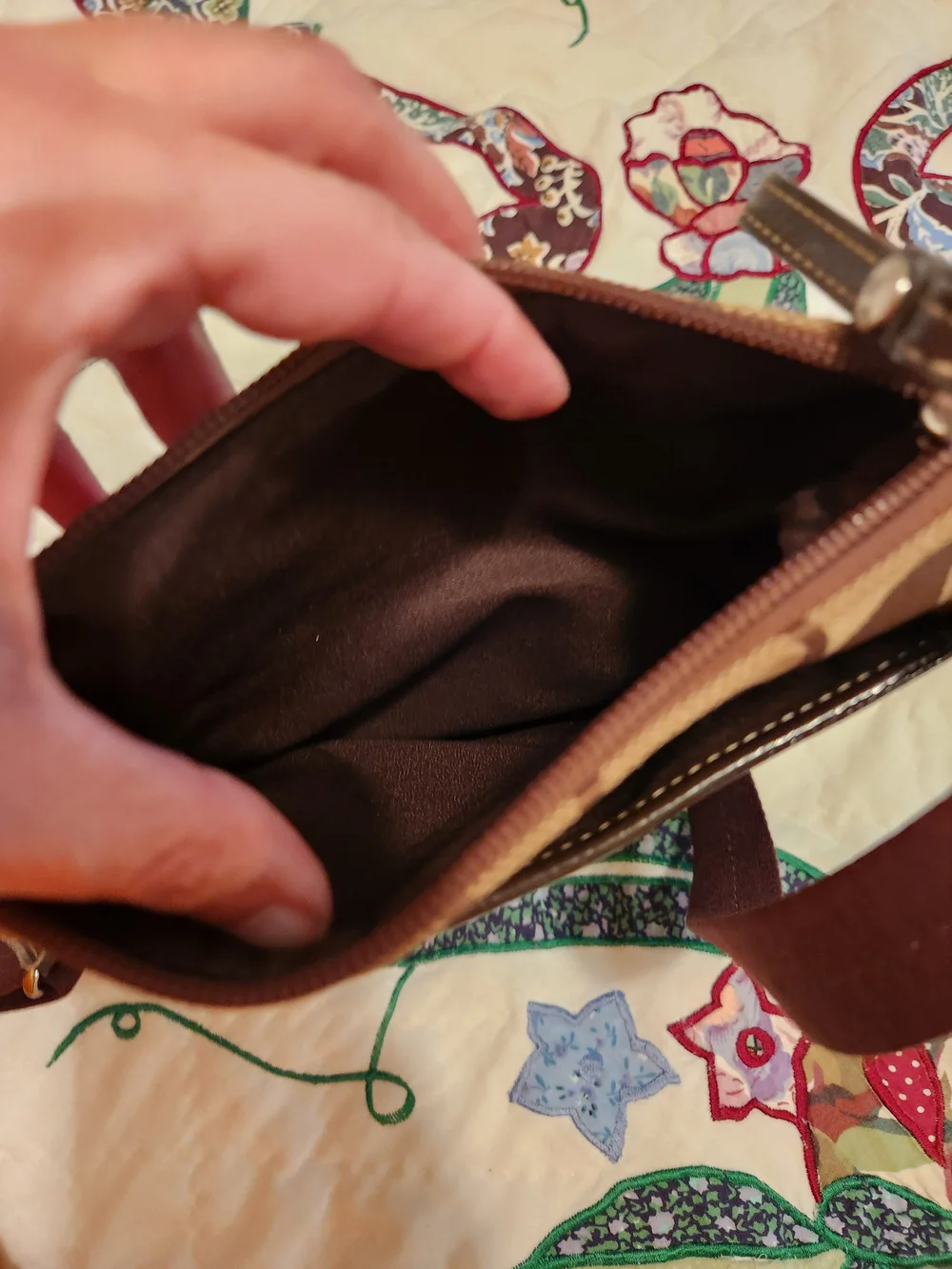 Coach Brown Signature Canvas Crossbody Bag